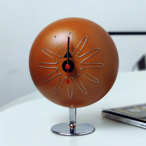 尼尔森设计Desk Clock丸型台钟时钟桌面钟简约北欧设计汉堡药丸钟