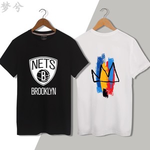 篮网队布鲁克林城市版t恤杜兰特7号欧文格里芬短袖篮球训练出场服