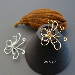 绕丝蝴蝶 32*24mm手工铜丝蝴蝶 diy头饰发簪步摇汉服配饰新娘首饰