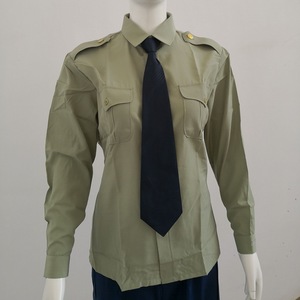 库存90年代检察院制服女衬衣工作服职业公务员涤棉工装衬衣军训女