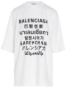 巴黎世家白色t恤女