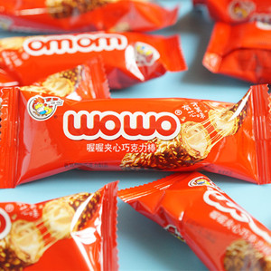 包邮散装婚庆喜糖果 喔喔夹心巧克力棒 500g