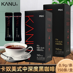 麦馨美式纯咖啡150条卡奴kanu黑咖啡无添加糖 韩国进口中深度烘焙
