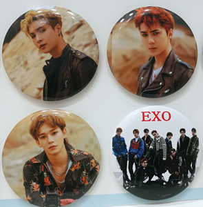 供新明星胸章exo组合韩星徽章安全圆形胸针个性饰品