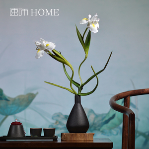 现代仿真兰花客厅摆件玄关装饰新中式复古禅意假花茶几电视柜插花