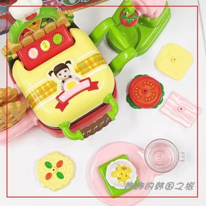 韩国正版小豆子娃娃华夫饼机厨房女孩仿真甜品制作过家家玩具礼物