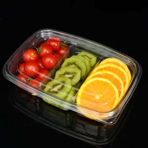 00大海日用品批发淘宝一次性水果盒果切包装四格三格打包盒子捞便当