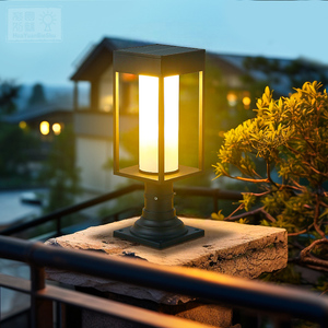 太阳能柱头灯庭院灯现代简约户外灯LED花园别墅新中式大门围墙灯
