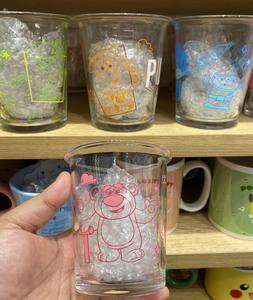名创优品玩具总动员玻璃杯草莓熊火腿猪巴斯光年居家可爱杯子学生