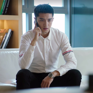 你和我的倾城时光厉致诚金瀚同款衬衫时尚帅气衣服条纹织带衬衣潮