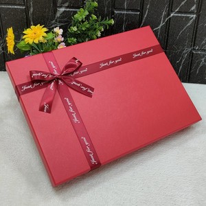 红色白长方形画册A3A4书册CD钱包衬衫丝巾奖牌包装盒定制尺寸LOGO
