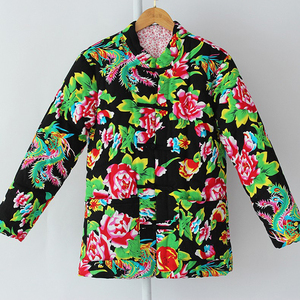 东北大棉袄花绿复古