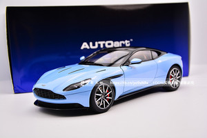 奥拓AutoArt 1:18 阿斯顿马丁DB11 浅蓝色 塑脂仿真汽车模型