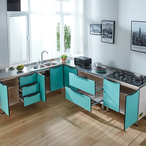 赵士娴1淘宝橱柜简易经济型组装不锈钢厨房出租房家用简约水槽柜