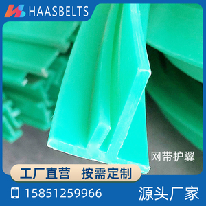 HAASBELTS高分子聚乙烯塑料网带护翼输送机塑料衬条耐磨条