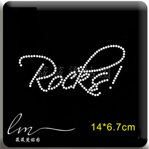 英文字母烫图贴 水钻diy服装辅料t恤烫钻烫图图案成品烫钻烫图
