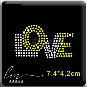 英文字母烫图贴 水钻diy服装辅料t恤烫钻烫图图案成品烫钻烫图