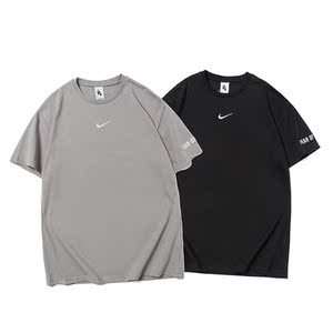fear of god fog联名nike耐克nba袖口刺绣短袖男夏季宽松t恤ins潮