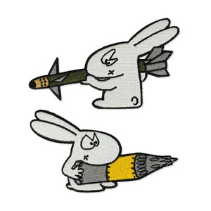 猫虎兽MAUHOSO导弹兔刺绣章魔术贴章纪念章士气章卡通贴章布贴