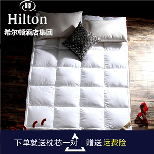 希尔顿五星级酒店款羽绒床垫加厚加绒90%白鹅绒双层褥子立体垫被