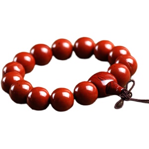 天然红竹石影子石手链男女饰品情侣断掌苦情痣红竹石影子石手串