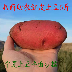 宁夏西吉马铃薯新鲜土豆农家自种粉香固原大洋芋蔬菜红皮黄心5斤