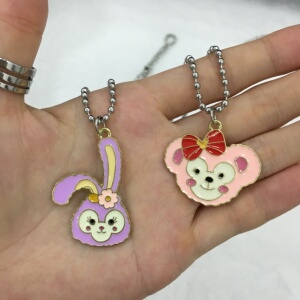 卡通星黛露不二家彩虹爱心钛钢项链t桖搭配ins闺蜜礼物情侣项链