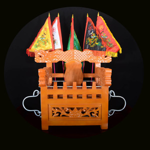 00shirley丶叶淘宝木雕抬神像轿子 葛沽宝撵宝辇 抬佛像庙会实木佛