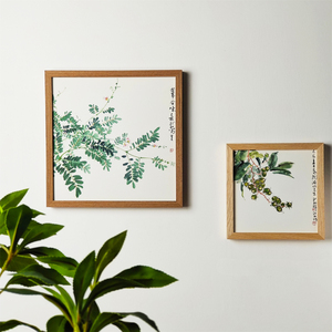 新款中式花卉绿植水墨字画装饰画客厅书房沙发背景墙挂画定制画芯