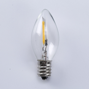 小夜灯E12灯泡黄光台灯LED钨丝蜡烛老式尖泡普通护眼螺口传统配件