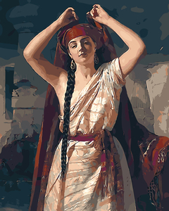 diy数字油画 人物风景 淡彩手工填充减压数码手绘装饰画 波斯舞娘