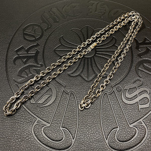 潮克罗伈心字母链子paper chain项链男女同款925纯银欧美嘻哈风格