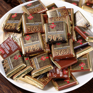 俄罗斯黑巧克力纯可可脂网红每日黑巧原装进口食品健身小零食