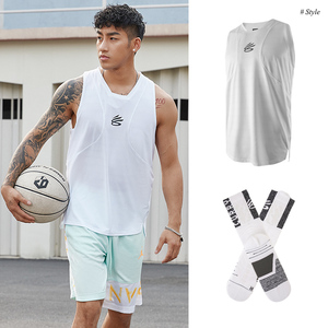 夏运动背心男库里美式篮球训练背心投篮服田径马拉松健身无袖宽松