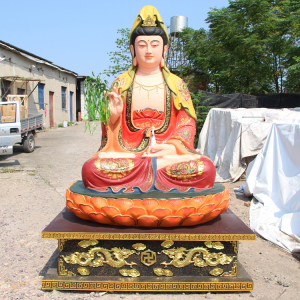 坐像观音佛像 观世音菩萨 滴水观音树脂铜雕家居寺庙供奉摆件热销