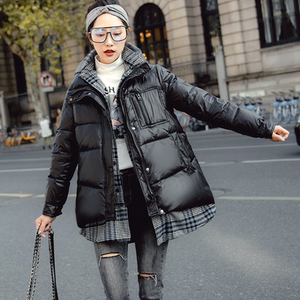 羽绒服女中长款a字版