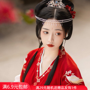 额饰古风眉心坠超仙前额汉服日常简约百搭气质额饰发夹襦裙配饰