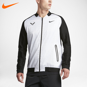 nike耐克网球服男纳达尔澳网梭织外套运动训练拉链夹克830930-100