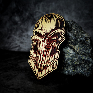 惩罚者骷髅暴力个性纯铜立体金属车标改装中网侧标车尾标车贴装饰