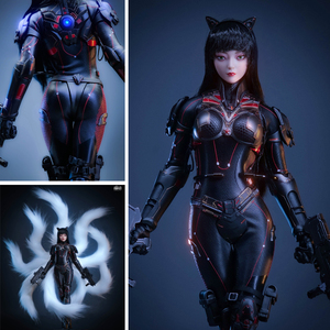 现货 超神学院 1/6 雄兵连盔甲款苏小狸 可动女兵人头雕包胶素体