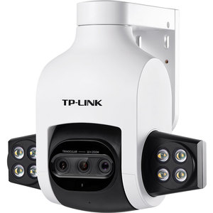 TP-LINK普联 TL-IPC636 三目广角变焦全彩室外球机手机控制室内室外高清家用夜视无线网络摄像头监控器