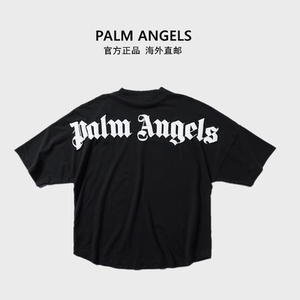 palm angels棕榈天使梵文字母logo短袖男女pa蝙蝠袖落肩情侣t恤潮