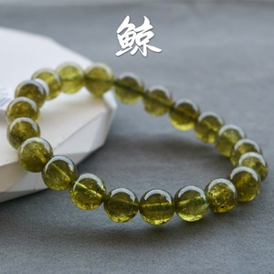 绿色翠榴石沙弗莱手串三圈多圈天然巴西帝王紫紫牙乌石榴石手链女