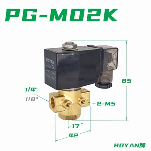 HOYAN 高压常开电磁阀 高压空压机卸荷阀 PG-M02K  35bar 公斤