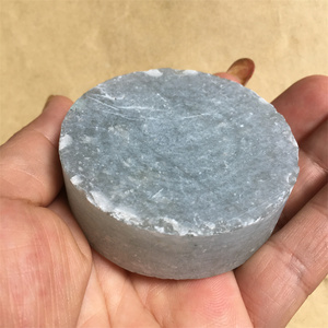 缅甸天然水沫子手镯芯雪花棉水沫玉料新手雕刻练习料s107