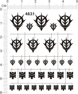 高达模型 吉恩/吉翁/自护(徽章/军衔)通用标志.金属贴纸【4631】