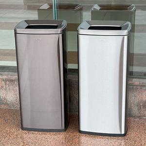 GNF不锈钢垃圾桶30L大容量走廊公司电梯洗手间敞口无盖擦手纸直筒