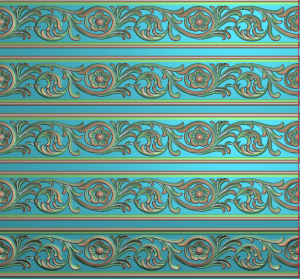 长条木线洋花边框牙板长方形花边贴花精雕图浮雕灰度 f3768