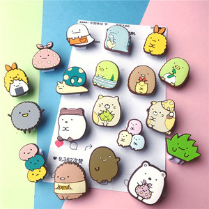 卡通团子生物墙角动物文具文件夹封口夹杂物夹小夹子花猫炸虾蜥蜴