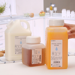 日本进口牛奶蜂蜜瓶冰箱果汁饮料保鲜罐冷水壶液体储存容器密封